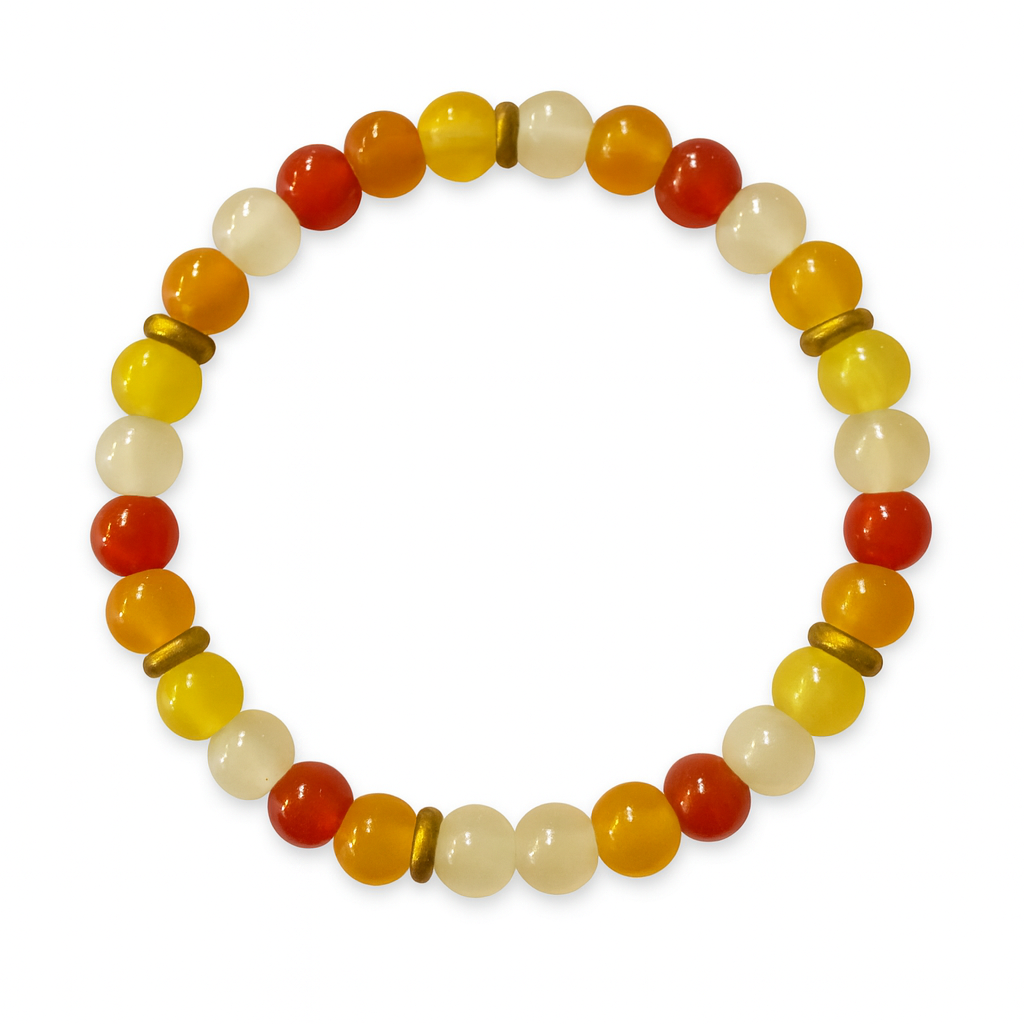 Autumn Glass Bead Bracelet