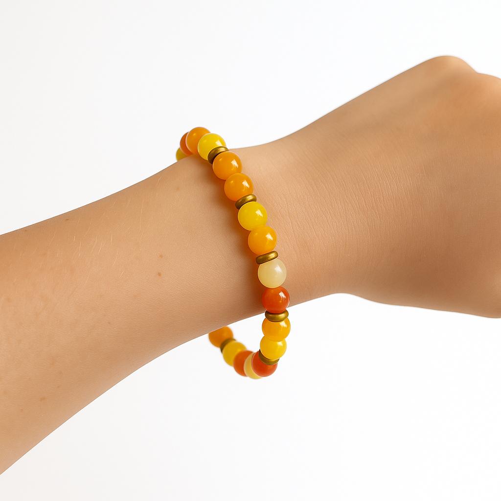 Autumn Glass Bead Bracelet