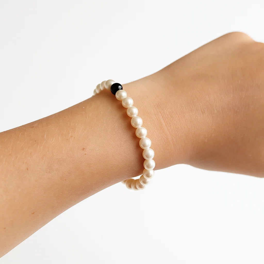 Black Bead Bracelet